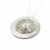 Literary blossom pendant in silver setting 50 mm
